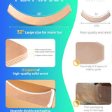 Balance Board Kids, [Natural Wood] Wobble Board for Kids
