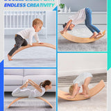 Balance Board Kids, [Natural Wood] Wobble Board for Kids