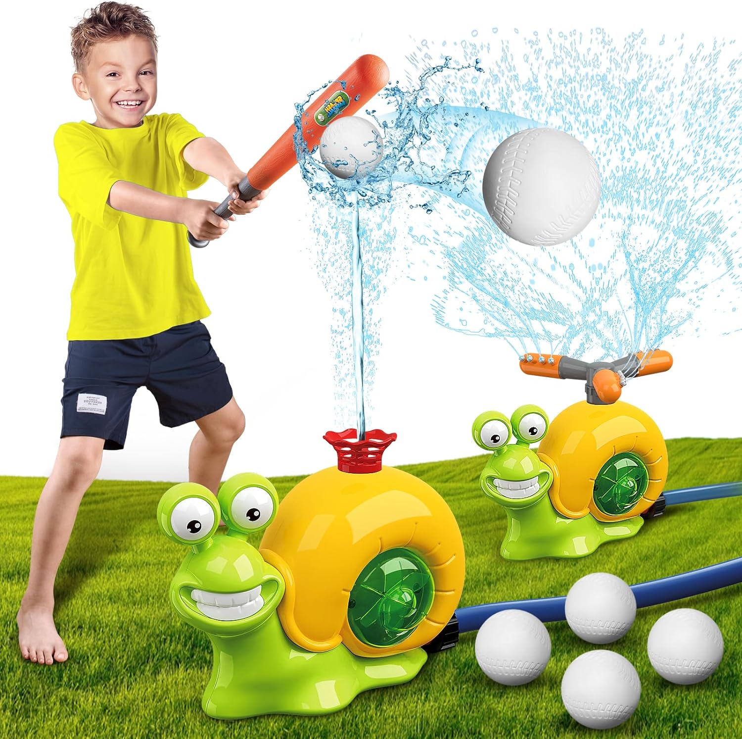 Uarzt Water Sprinkler Baseball Toy for Kids Outdoor Play