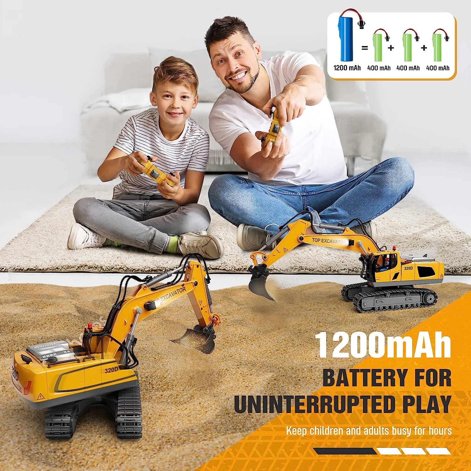 Toy Remote Control Backhoe Remote Control Excavator Toys – UARZT